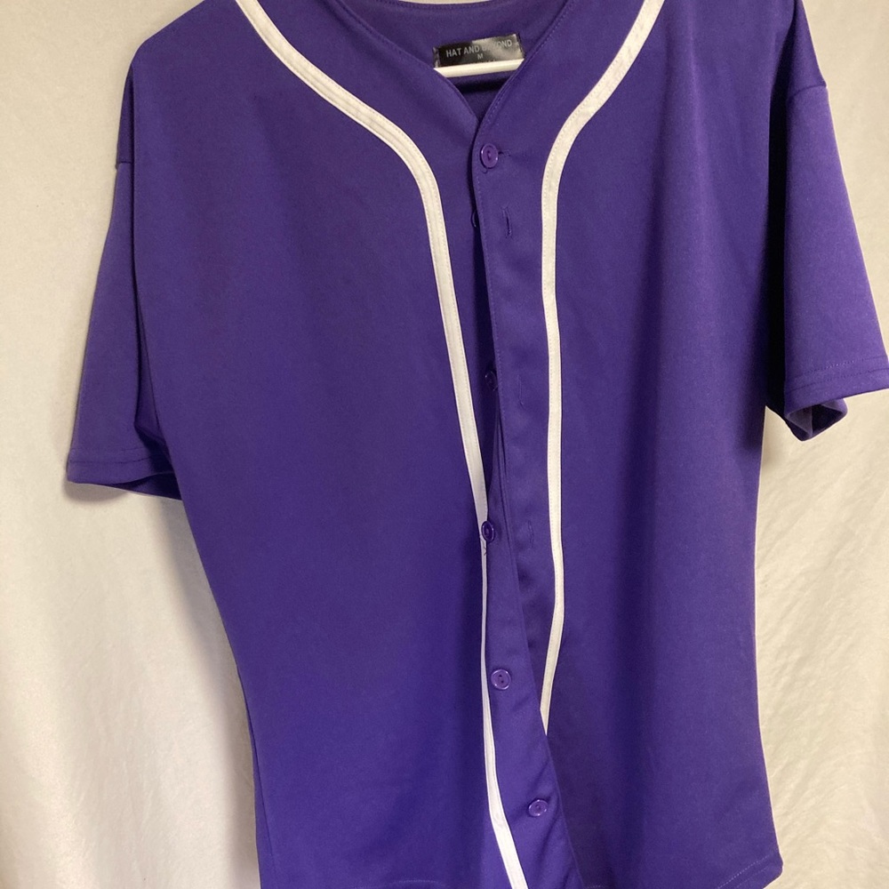 Purple baseball jersey
